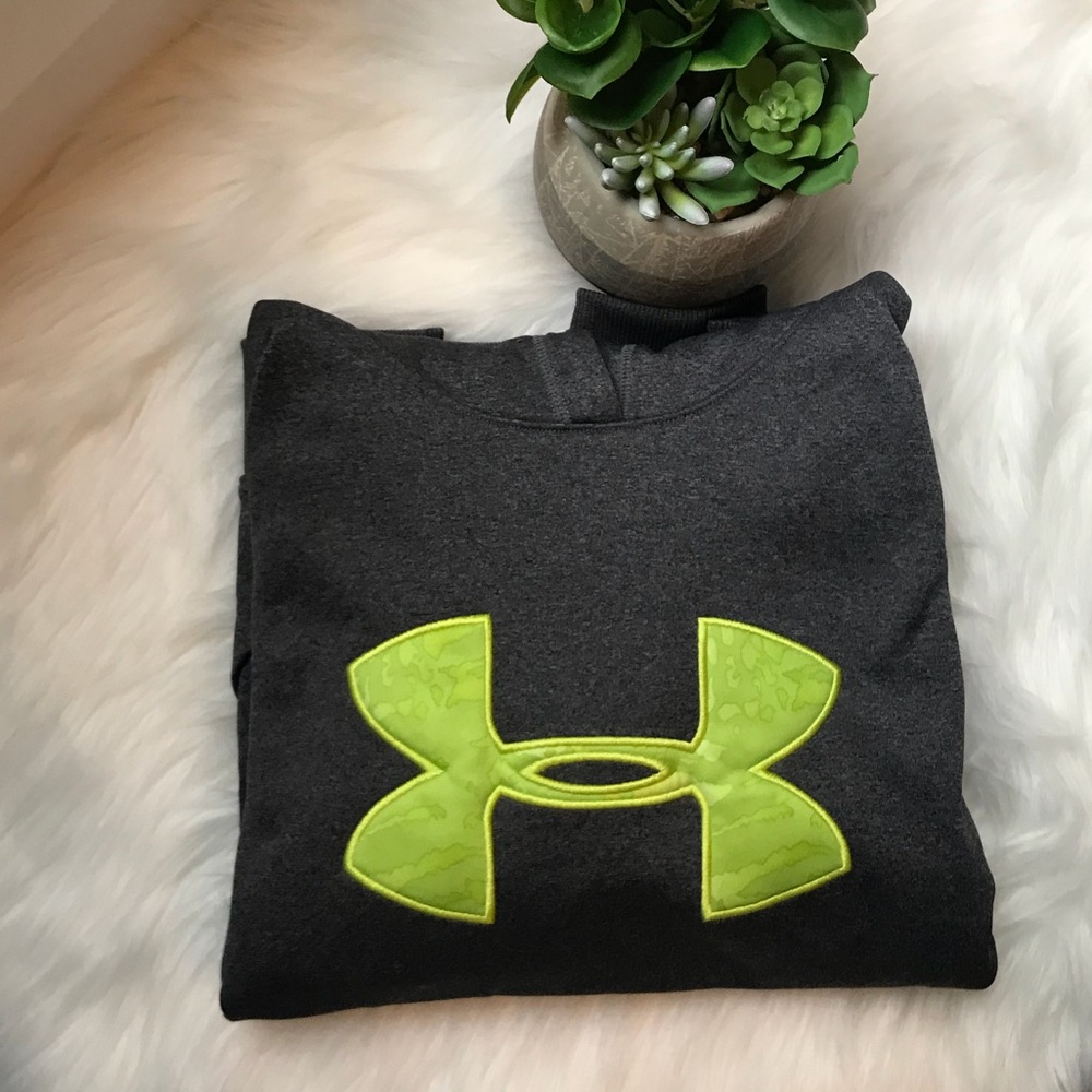 Under Armour Storm Printed Logo Hoodie-gray&green